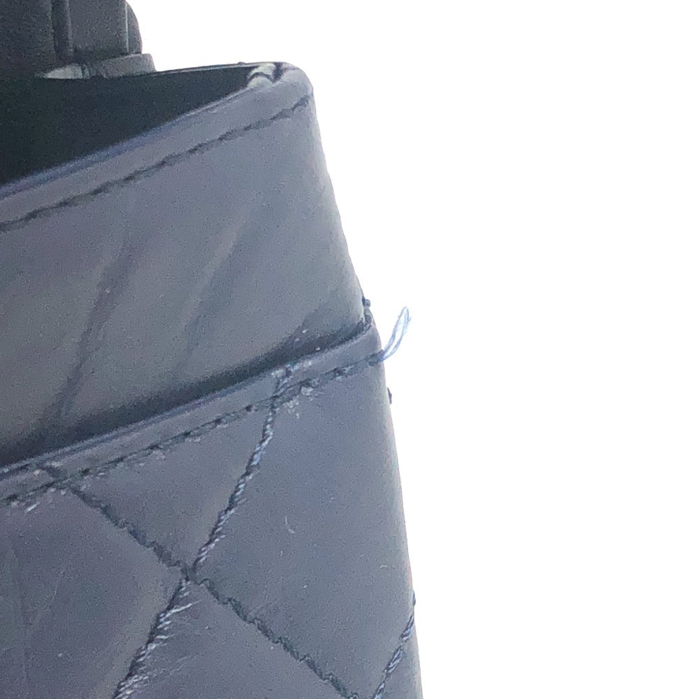 CHANEL マトラッセ マトラッセ ダブルフラップ 2.55金具 カバン 肩掛けバッグ 斜め掛けバッグ ショルダーバッグ レザー レディース ネイビー
