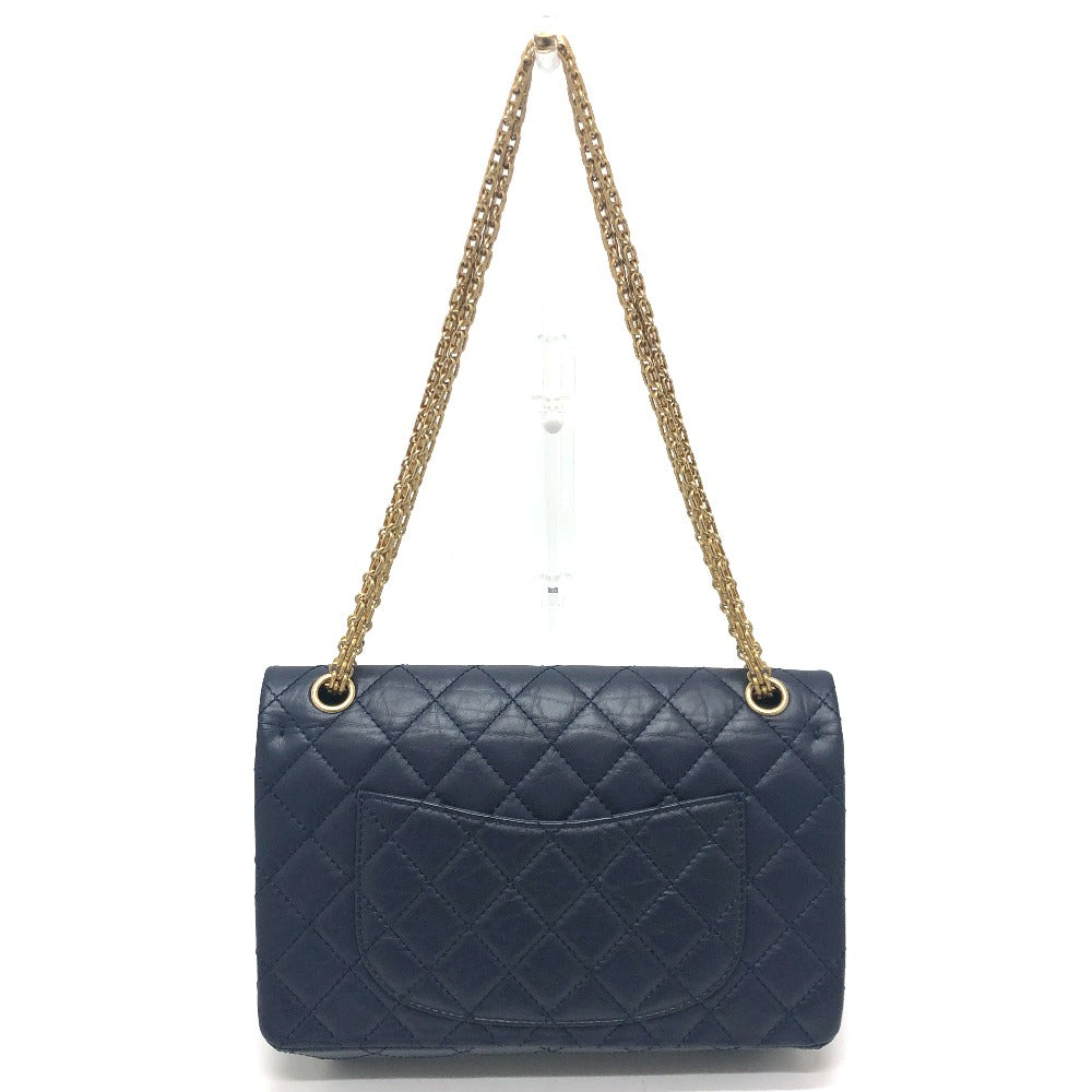 CHANEL マトラッセ マトラッセ ダブルフラップ 2.55金具 カバン 肩掛けバッグ 斜め掛けバッグ ショルダーバッグ レザー レディース ネイビー