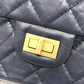 CHANEL マトラッセ マトラッセ ダブルフラップ 2.55金具 カバン 肩掛けバッグ 斜め掛けバッグ ショルダーバッグ レザー レディース ネイビー