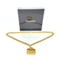 CHANEL Bag-Shaped Motif Matelasse Bag Vintage Pendant Necklace GP Women's Gold