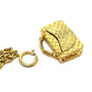 CHANEL Bag-Shaped Motif Matelasse Bag Vintage Pendant Necklace GP Women's Gold