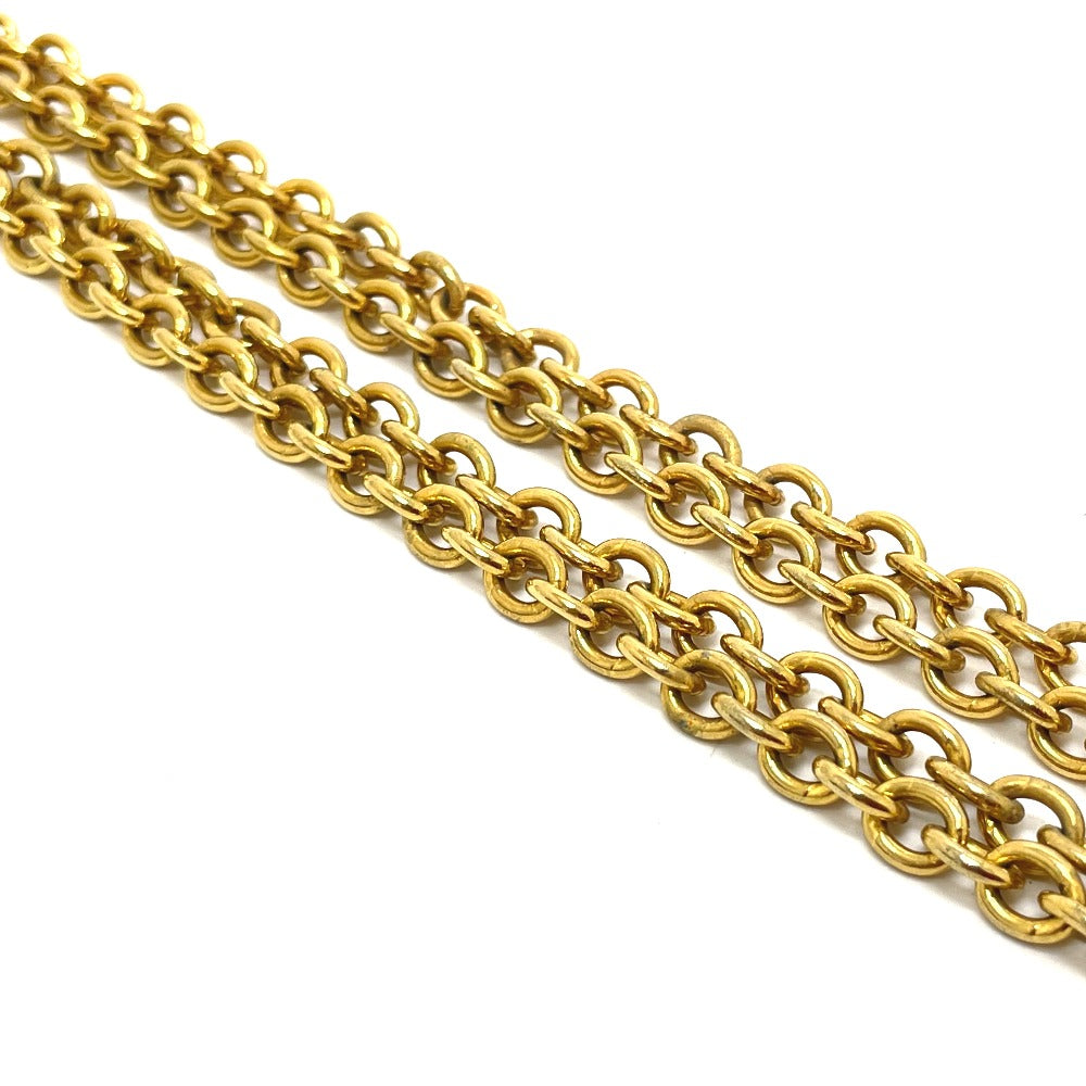 CHANEL Bag-Shaped Motif Matelasse Bag Vintage Pendant Necklace GP Women's Gold