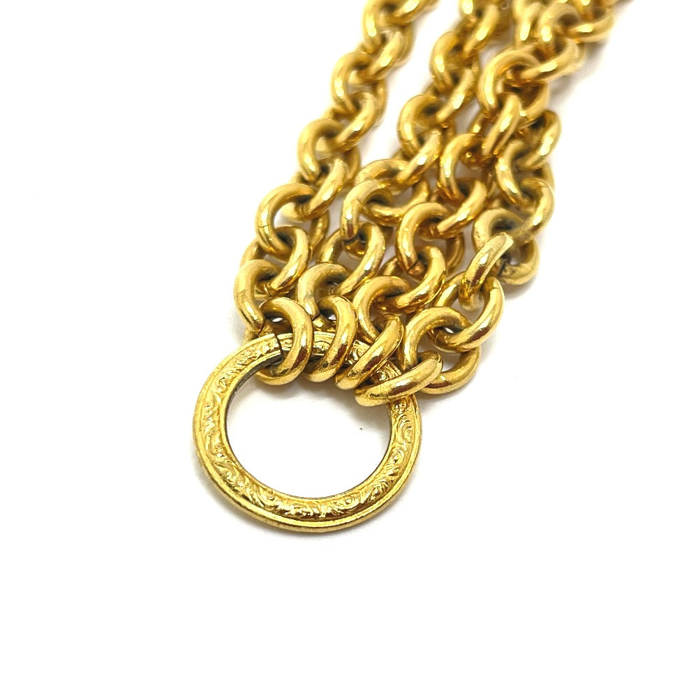 CHANEL Bag-Shaped Motif Matelasse Bag Vintage Pendant Necklace GP Women's Gold