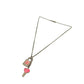 CHANEL 07P Coco Mark Padlock Cadena Heart Key Chain Accessory Necklace Metal Women's Silver