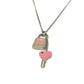 CHANEL 07P Coco Mark Padlock Cadena Heart Key Chain Accessory Necklace Metal Women's Silver