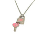 CHANEL 07P Coco Mark Padlock Cadena Heart Key Chain Accessory Necklace Metal Women's Silver