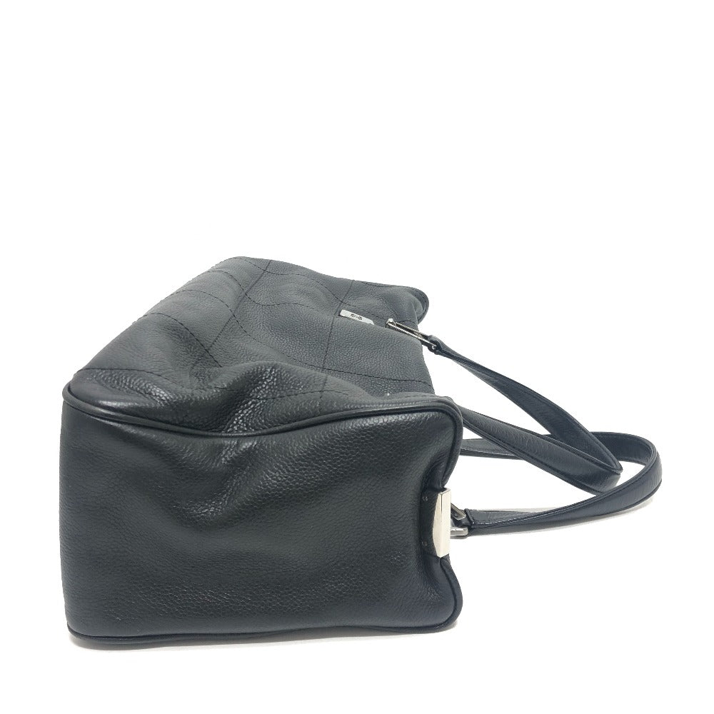 CHANEL Chocolate bar Mini Boston Bag, Handbag ボストンバック カバン バック Duffle Bag Soft Caviar Leather Black/SilverHardware Used