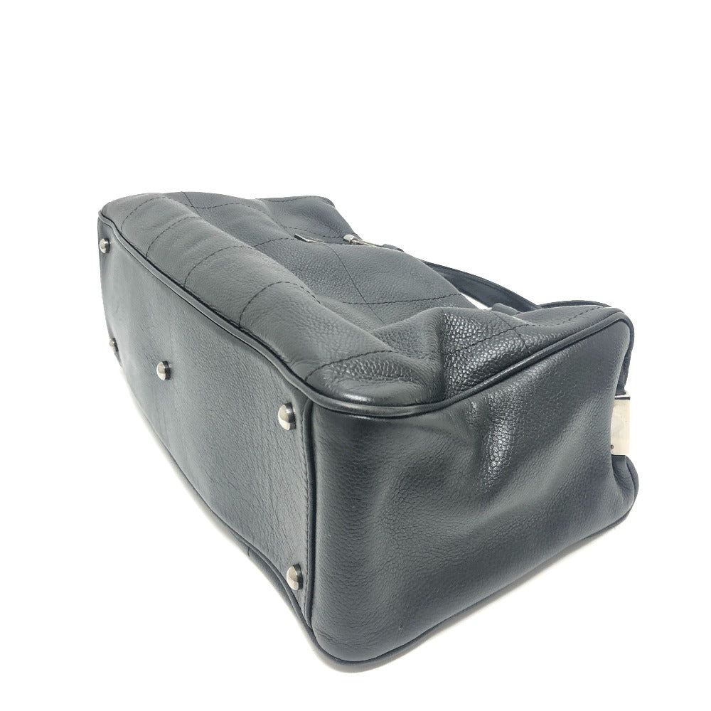 CHANEL Chocolate bar Mini Boston Bag, Handbag ボストンバック カバン バック Duffle Bag Soft Caviar Leather Black/SilverHardware Used