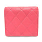 CHANEL AP3178 Matelasse Small flap wallet Bifold Wallet Wallet Bifold Wallet Folded wallet Caviar Leather pink/GoldHardware Used