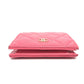 CHANEL AP3178 Matelasse Small flap wallet Bifold Wallet Wallet Bifold Wallet Folded wallet Caviar Leather pink/GoldHardware Used