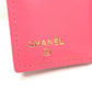 CHANEL AP3178 Matelasse Small flap wallet Bifold Wallet Wallet Bifold Wallet Folded wallet Caviar Leather pink/GoldHardware Used
