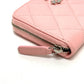 CHANEL Matelasse Coco Star Round Compact Wallet, Bi-fold Wallet, Caviar Leather, Women's, Pink