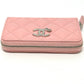 CHANEL Matelasse Coco Star Round Compact Wallet, Bi-fold Wallet, Caviar Leather, Women's, Pink