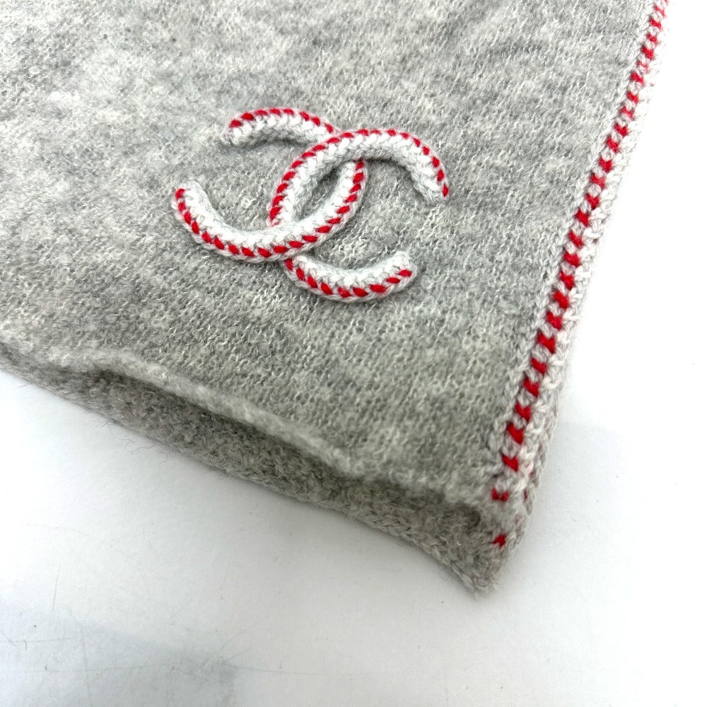 CHANEL 2024年モデル ココマーク アパレル マフラー カシミヤ レディース グレー