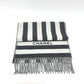 CHANEL ココマーク バイカラー アパレル小物 マフラー ウール レディース ブラック