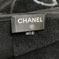 CHANEL Coco Mark CC Logo Matelasse Quilted Large Bath Towel, Cotton, Women's, Black