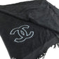 CHANEL Coco Mark CC Logo Matelasse Quilted Large Bath Towel, Cotton, Women's, Black