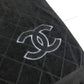 CHANEL Coco Mark CC Logo Matelasse Quilted Large Bath Towel, Cotton, Women's, Black