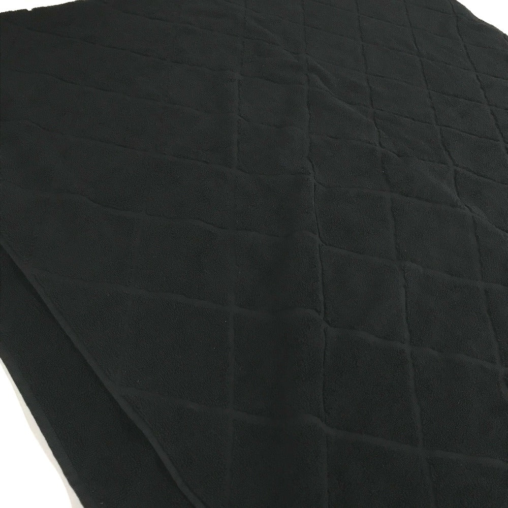 CHANEL Coco Mark CC Logo Matelasse Quilted Large Bath Towel, Cotton, Women's, Black