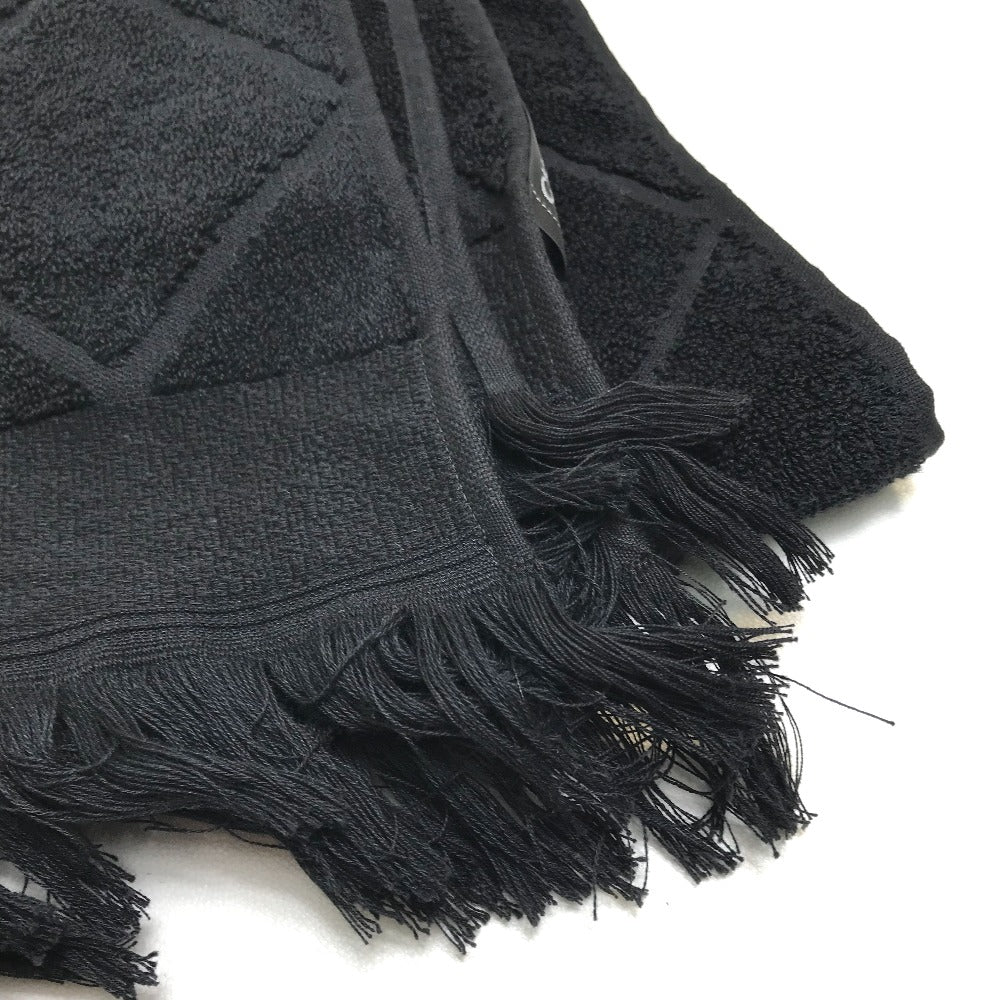 CHANEL Coco Mark CC Logo Matelasse Quilted Large Bath Towel, Cotton, Women's, Black