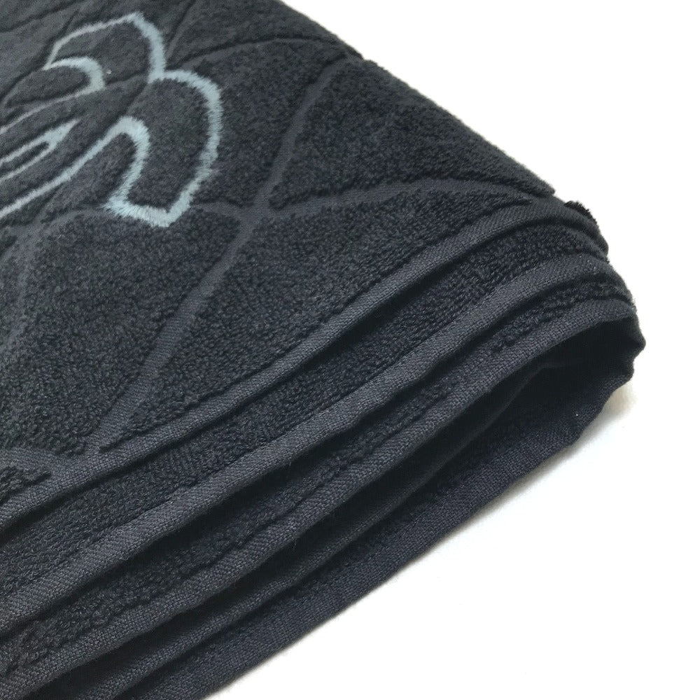 CHANEL Coco Mark CC Logo Matelasse Quilted Large Bath Towel, Cotton, Women's, Black