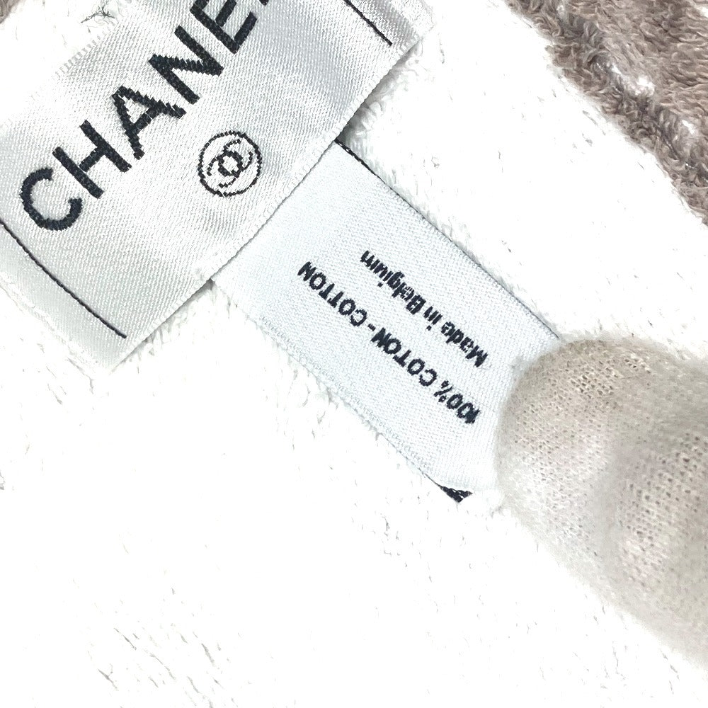 CHANEL Logo Stripe CC Coco Mark Bath Towel, Interior Throw, Blanket, Towel, Cotton, Women's, Gray