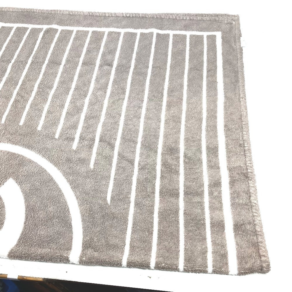 CHANEL Logo Stripe CC Coco Mark Bath Towel, Interior Throw, Blanket, Towel, Cotton, Women's, Gray