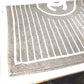 CHANEL Logo Stripe CC Coco Mark Bath Towel, Interior Throw, Blanket, Towel, Cotton, Women's, Gray