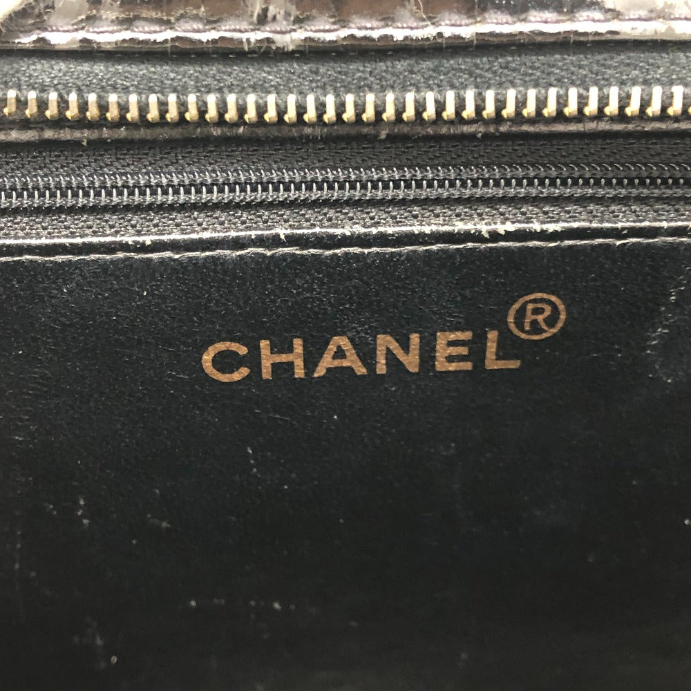 CHANEL マトラッセ ココマーク チェーンバック ショルダーバック カバン ショルダーバッグ エナメル レディース ブラック