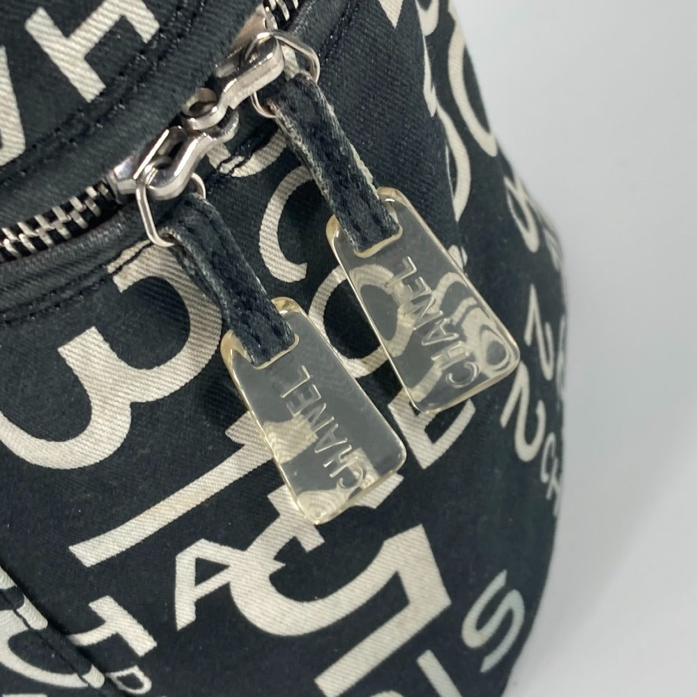 CHANEL バイシーライン バニティバッグ 2WAY ショルダーバッグ カバン 肩掛け ハンドバッグ キャンバス レディース ブラック