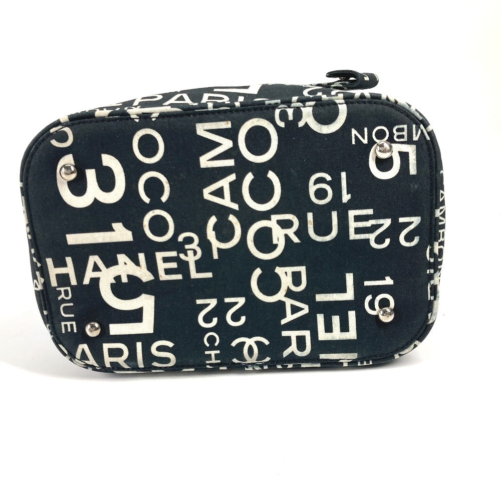 CHANEL バイシーライン バニティバッグ 2WAY ショルダーバッグ カバン 肩掛け ハンドバッグ キャンバス レディース ブラック