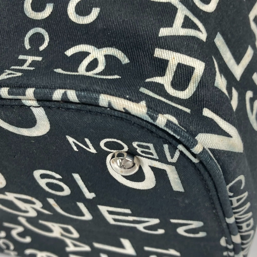 CHANEL バイシーライン バニティバッグ 2WAY ショルダーバッグ カバン 肩掛け ハンドバッグ キャンバス レディース ブラック