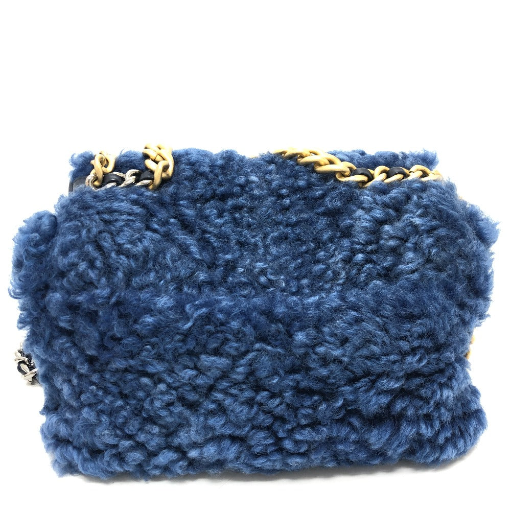 CHANEL ムートン マトラッセ CHANEL19 2トーンチェーン 2WAYバッグ カバン バッグ ショルダーバッグ ハンドバック 斜め掛け ショルダーバッグ ムートン レディース ブルー