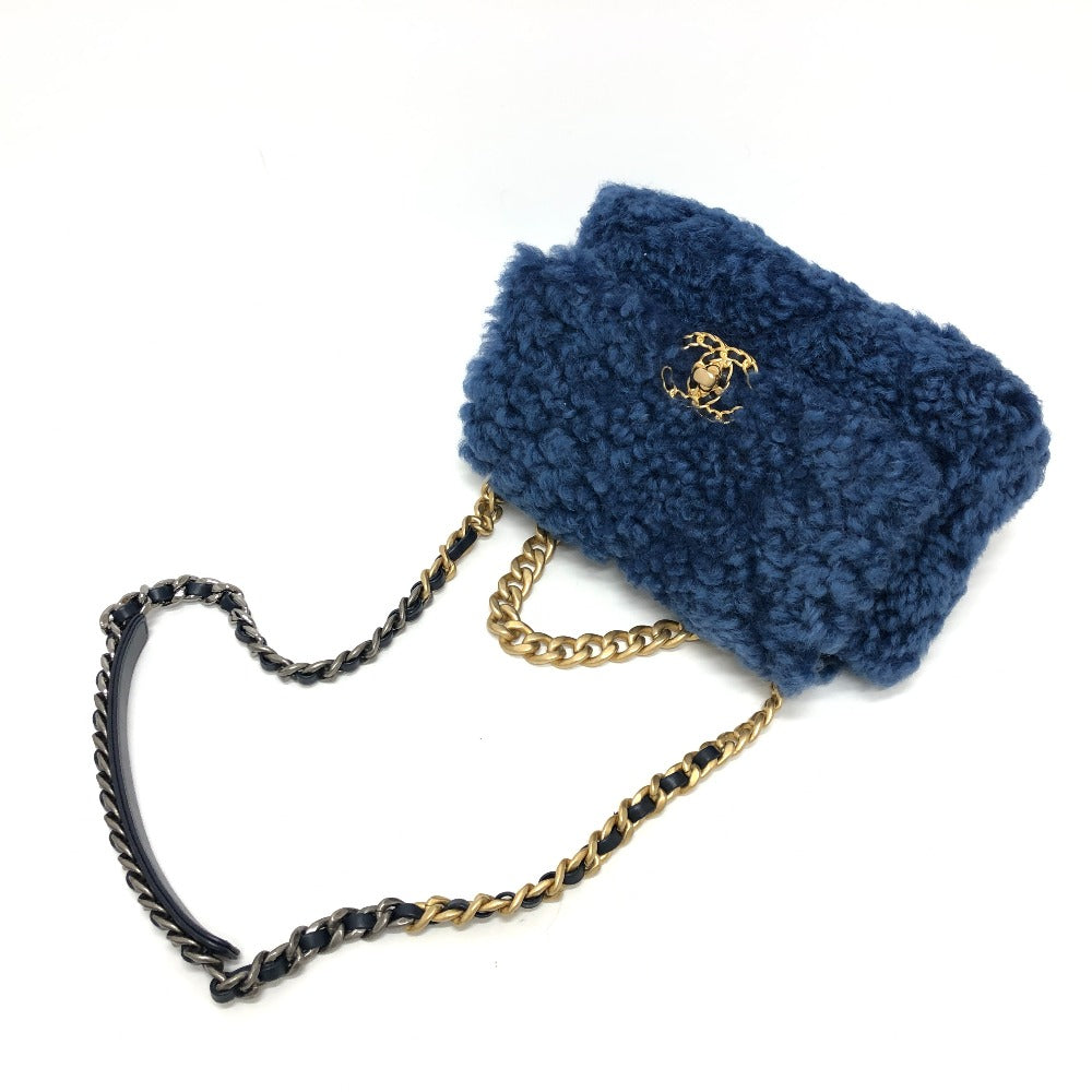 CHANEL ムートン マトラッセ CHANEL19 2トーンチェーン 2WAYバッグ カバン バッグ ショルダーバッグ ハンドバック 斜め掛け ショルダーバッグ ムートン レディース ブルー