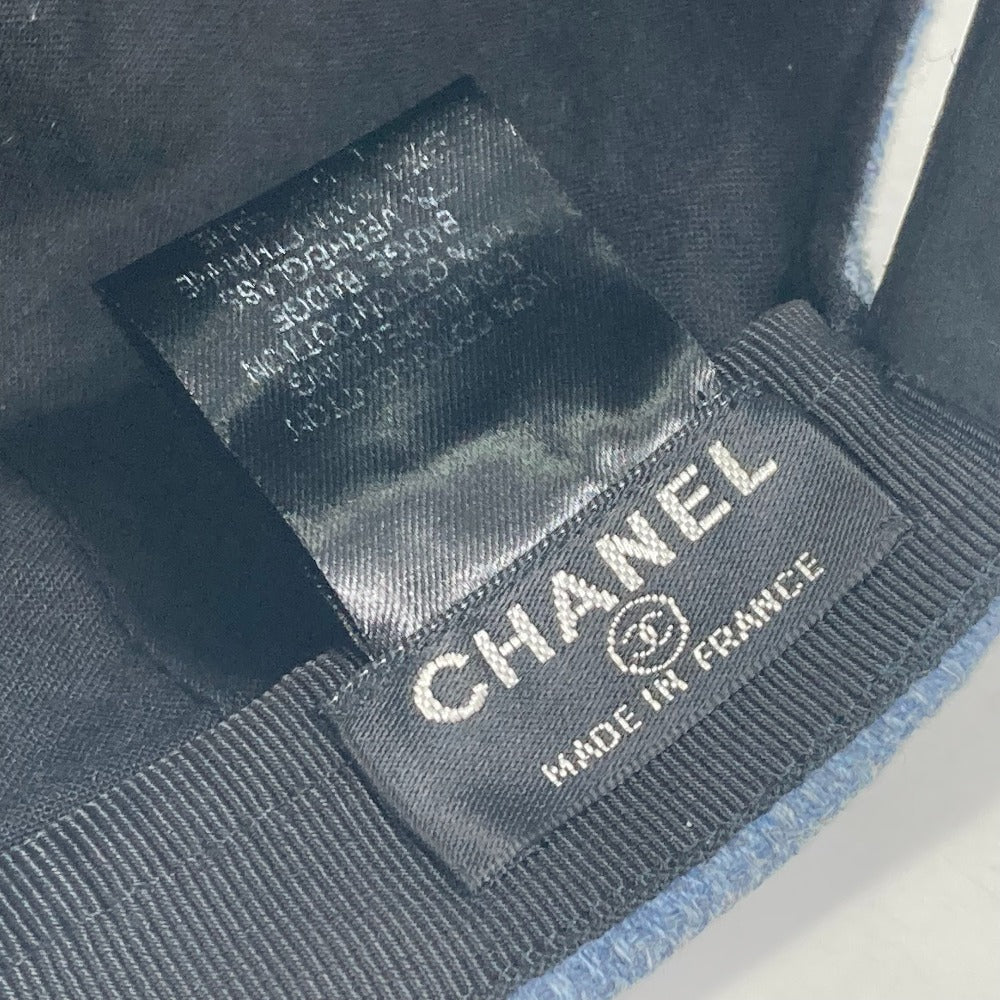 CHANEL エアライン 16SS デニム ビーズ 帽子 キャップ帽 ベースボール キャップ コットン レディース ブルー