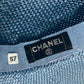CHANEL サマーハット 麦わら帽子 ストローハット 帽子 バイカラー ハット ストロー レディース ブルー - brandshop-reference
