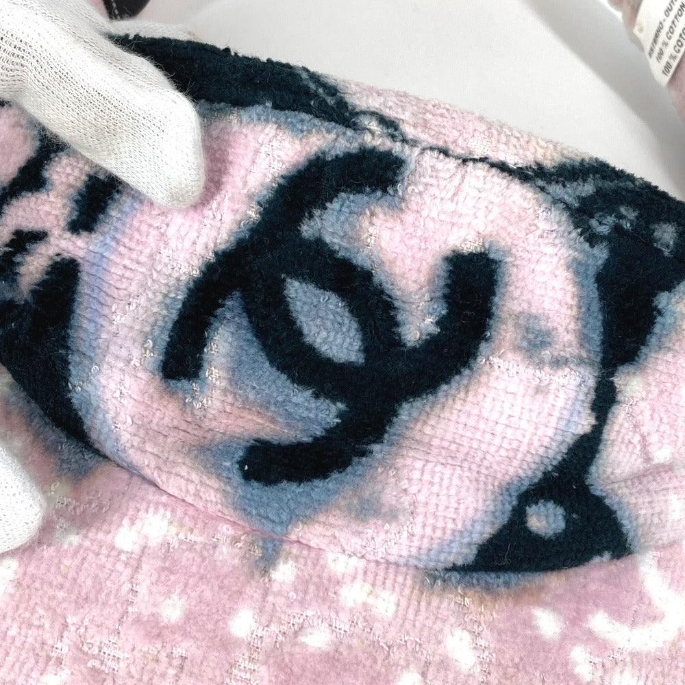 CHANEL パイル CC ココマーク 帽子 バイザー サンバイザー コットン レディース ピンク