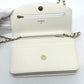 CHANEL AP4653 メティエダール コレクション ココマーク カバン チェーンウォレット 肩掛け 斜め掛け ショルダーバッグ キャビアスキン レディース ホワイト