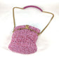 CHANEL 2022SS CC Coco Mark Chain Bucket-Shaped Crossbody Pochette 2-Way Handbag/Shoulder Bag in Tweed, Pink