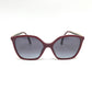 CHANEL 5546-QA Coco Mark Chain Square Shape Calfskin Plastic Sunglasses for Women Red