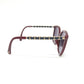 CHANEL 5546-QA Coco Mark Chain Square Shape Calfskin Plastic Sunglasses for Women Red