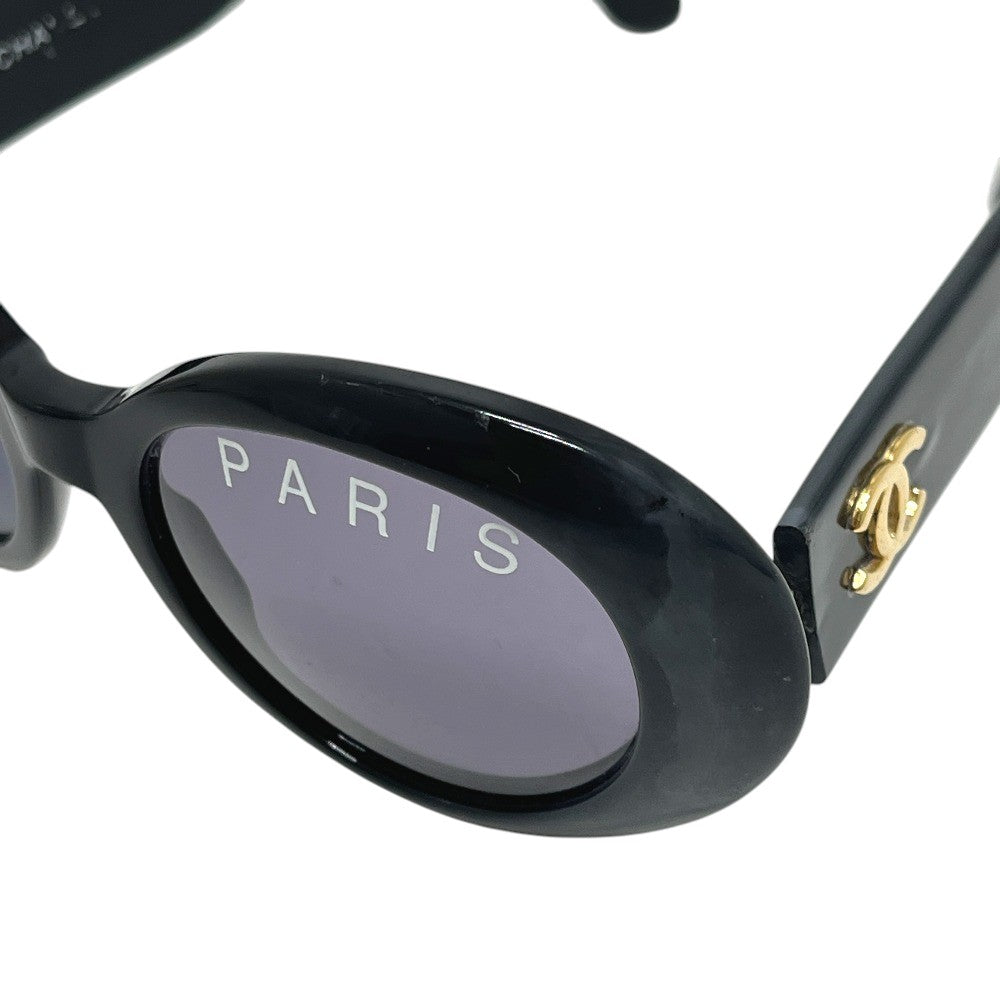 CHANEL 01947 94305 CHANEL PARIS ロゴ アイウェア サングラス プラスチック レディース ブラック