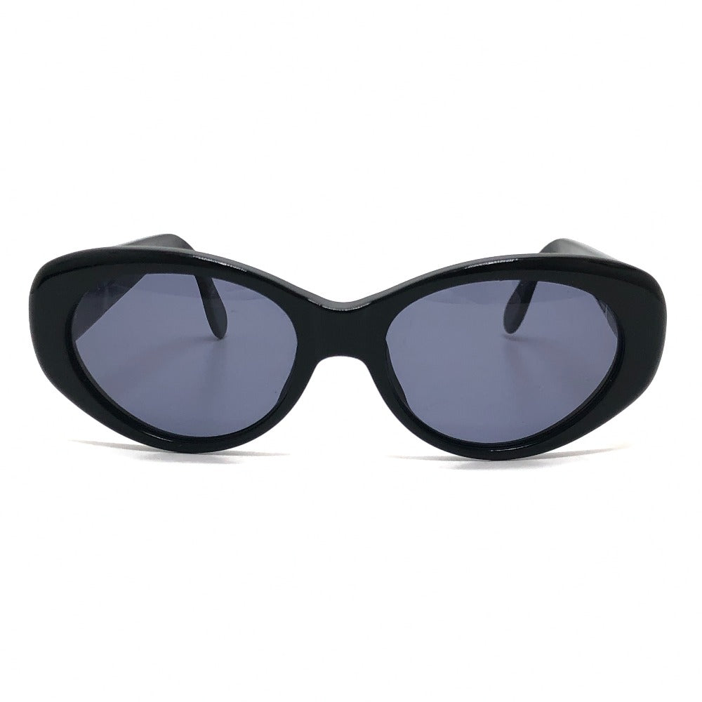 CHANEL 05974 CC Mark Eyewear Oval Blue Lens Vintage sunglasses Plastic Black Used