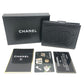 CHANEL CC Mark Stitch Short wallet, mini wallet, coin purse with clasp Folded wallet Caviar Leather Black Used