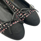 CHANEL CC Mark logo Ribbon Ballerina Shoes, flat shoes, ballet shoes pumps tweed Black/pink Used