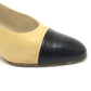 CHANEL Bicolor Heels, high heels, shoes, apparel, footwear pumps Leather Beige/Black Used