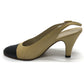 CHANEL Bicolor Heels, high heels, shoes, apparel, footwear pumps Leather Beige/Black Used