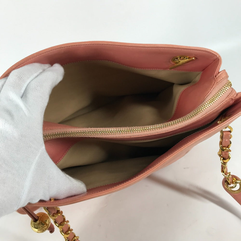 CHANEL 肩掛け カバン ショルダーバッグ CC ココマーク チェーン トートバッグ レザー レディース ピンク
