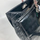 CHANEL CC ココマーク 肩掛け リップスティック カバン Wチェーン ショルダーバッグ エナメル レディース ブラック