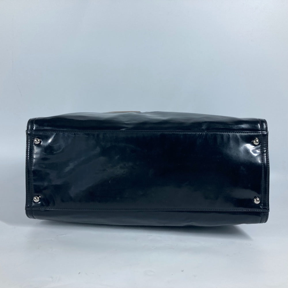 CHANEL CC ココマーク 肩掛け リップスティック カバン Wチェーン ショルダーバッグ エナメル レディース ブラック